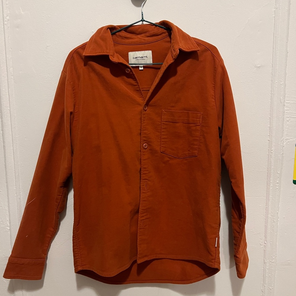 Carhartt work in progress burnt orange flannel